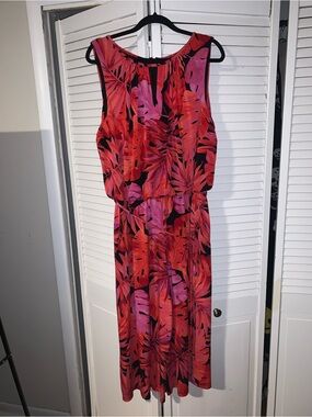 Sabrina Blue Plus Size Women’s Printed Sleeveless Cropped Jumpsuit
